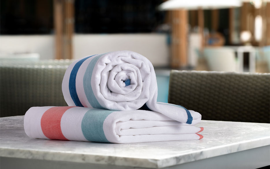 Borgata Striped Pool Towel